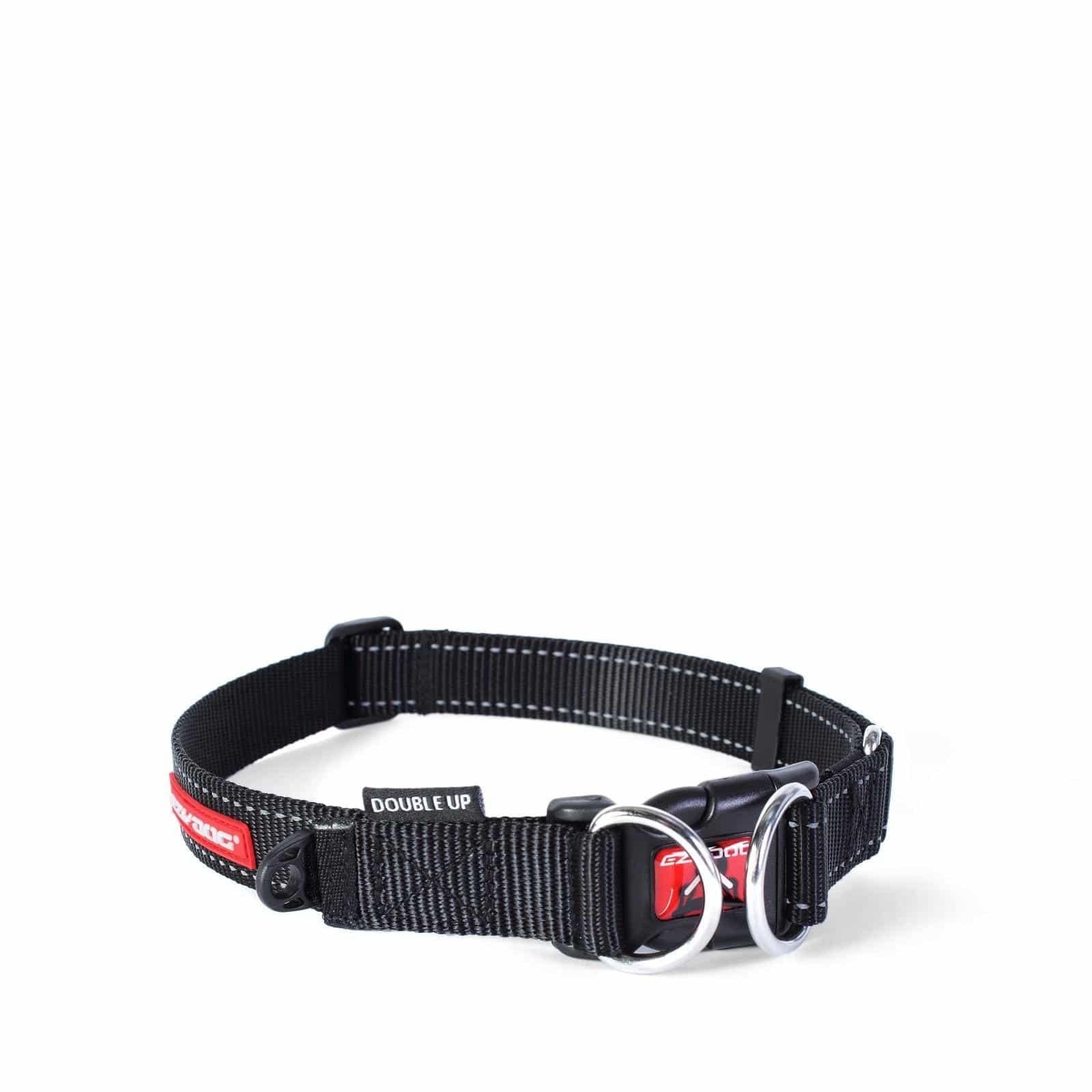 Ezydog Double Up Nylon Dog Collar Black Large 39 59Cm Best Friends Pets