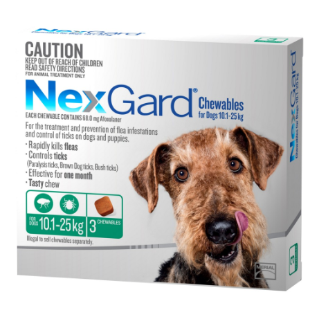 Nexgard Flea Tick Treatment 10. 25Kg Dog 6 Pack Best Friends Pets