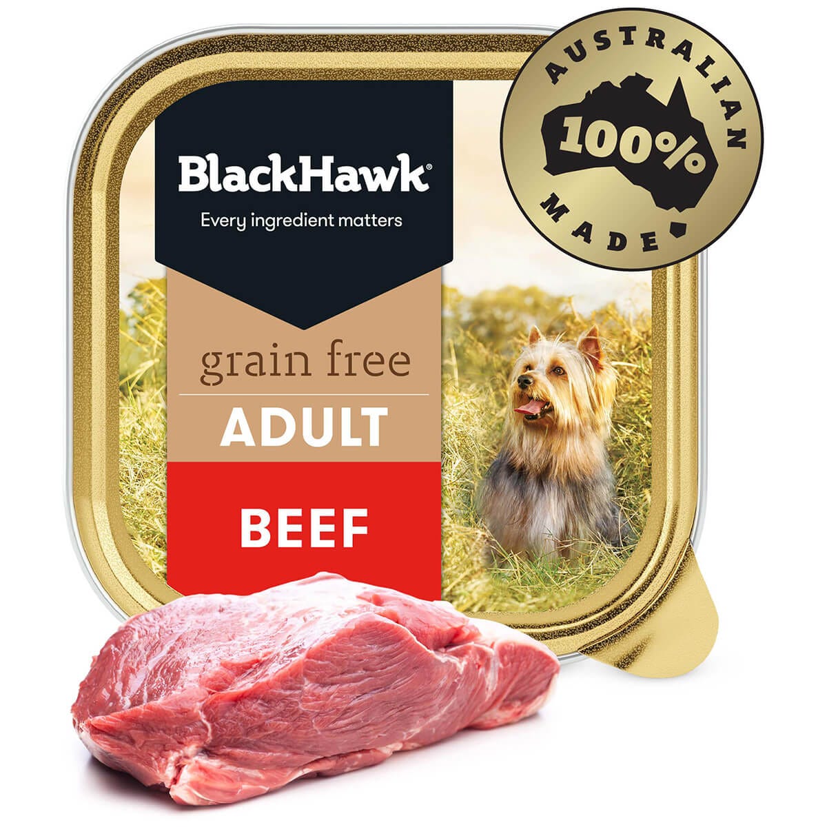 Black Hawk Grain Free Adult Beef Wet Dog Food 100G Best Friends Pets