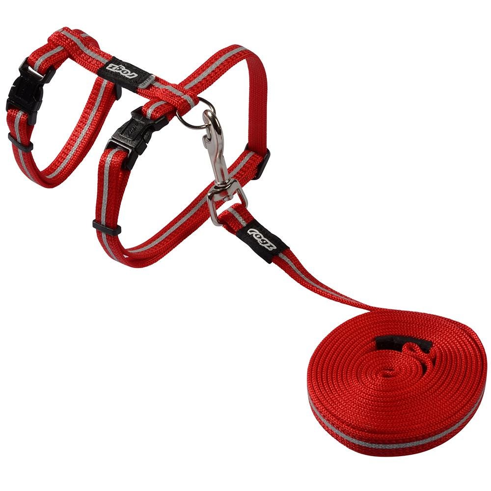 Rogz Alleycat Harness & Lead Set - Purple 8Mm