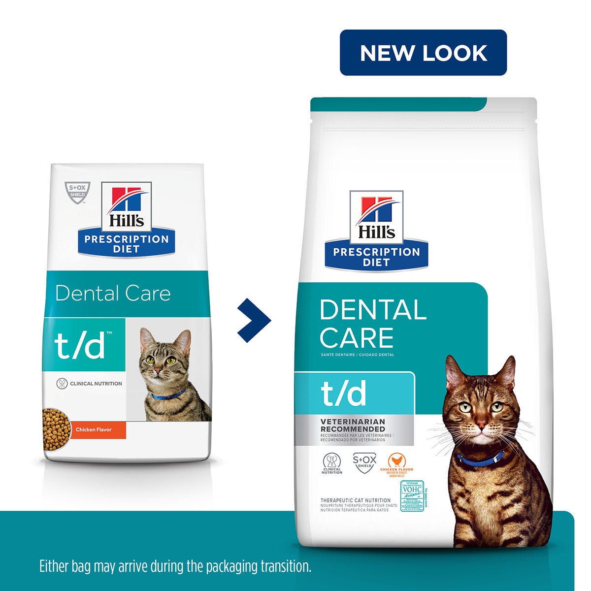 Hill'S Prescription Diet T/D Dental Chicken Dry Cat Food 3Kg