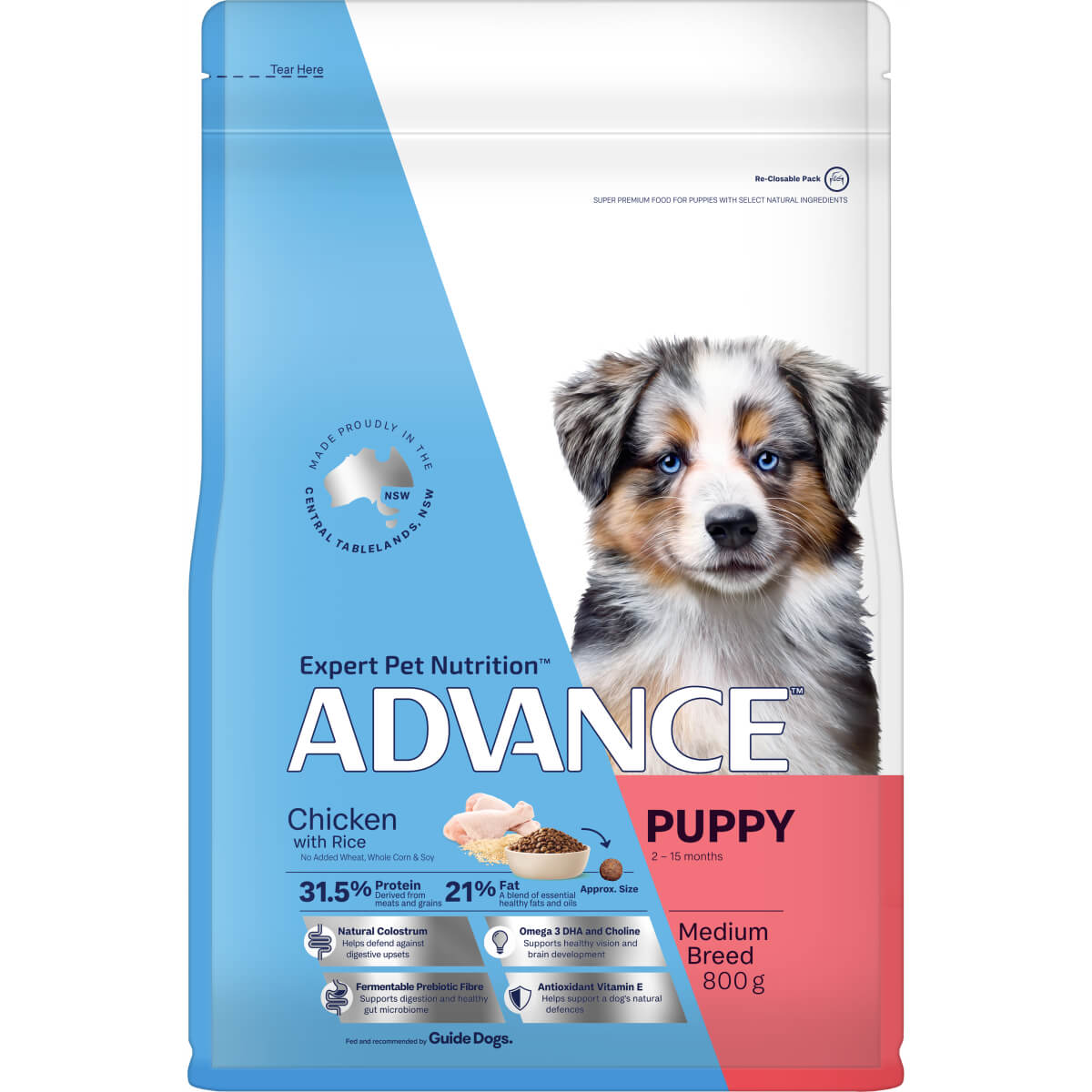 Advance Puppy Chicken Dry Dog Food 3Kg Best Friends Pets