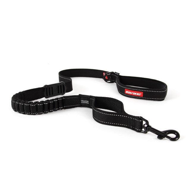 Ezydog Zero Shock Dog Lead Black Short 64Cm