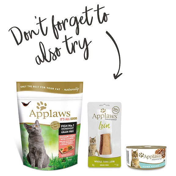 Applaws Natural Tuna Fillet With Anchovy In Broth Pouch Wet Cat Food 70G