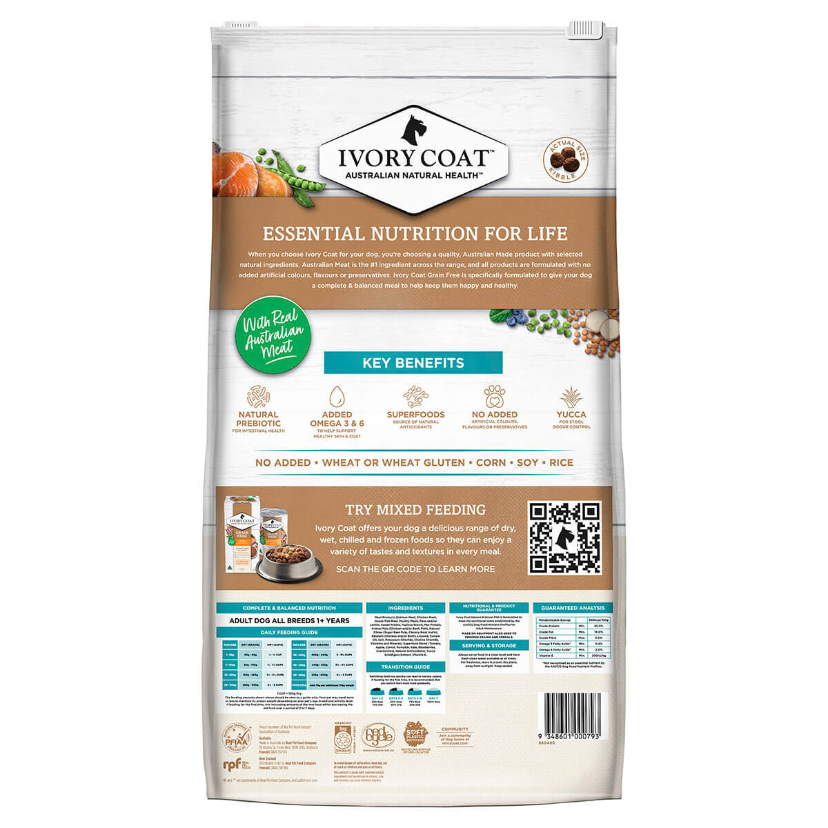Ivory Coat Grain Free Adult Dry Dog Food Salmon & Ocean Fish 2Kg