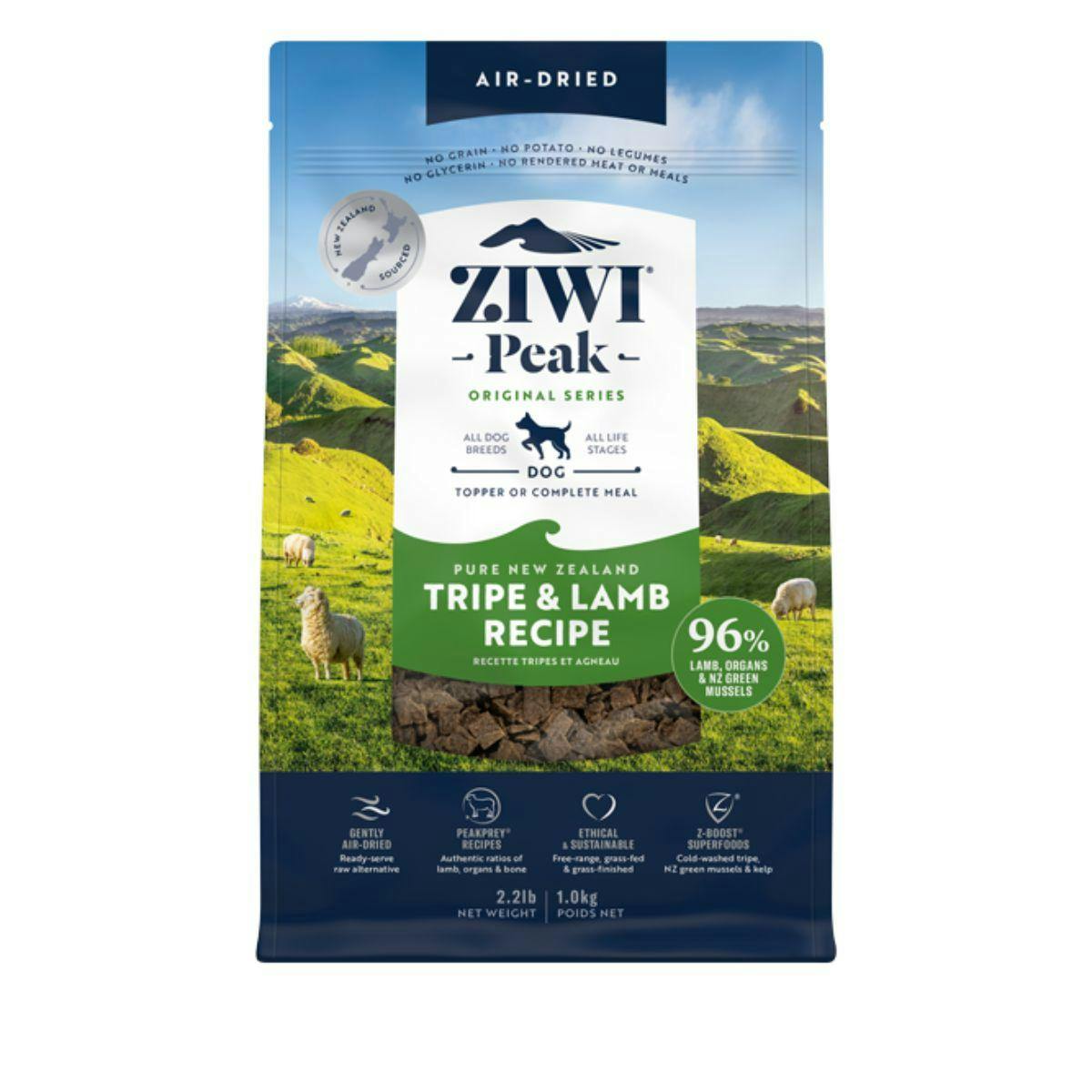 ZiwiPeak Dog Air Dried Tripe & Lamb 454g