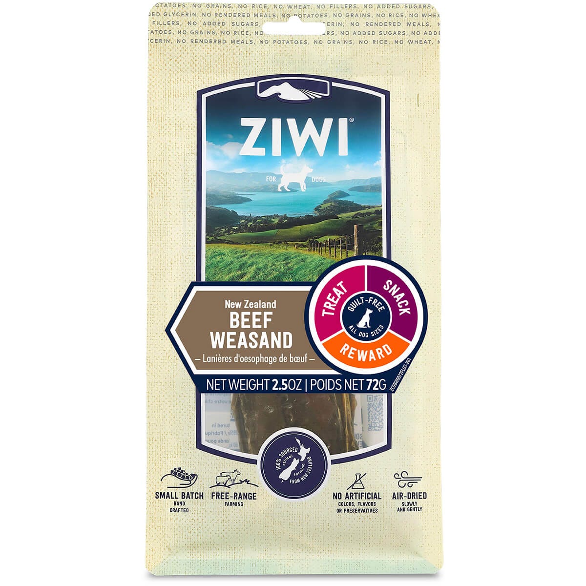 Ziwipeak Weasand Chews Dog Treats 72G