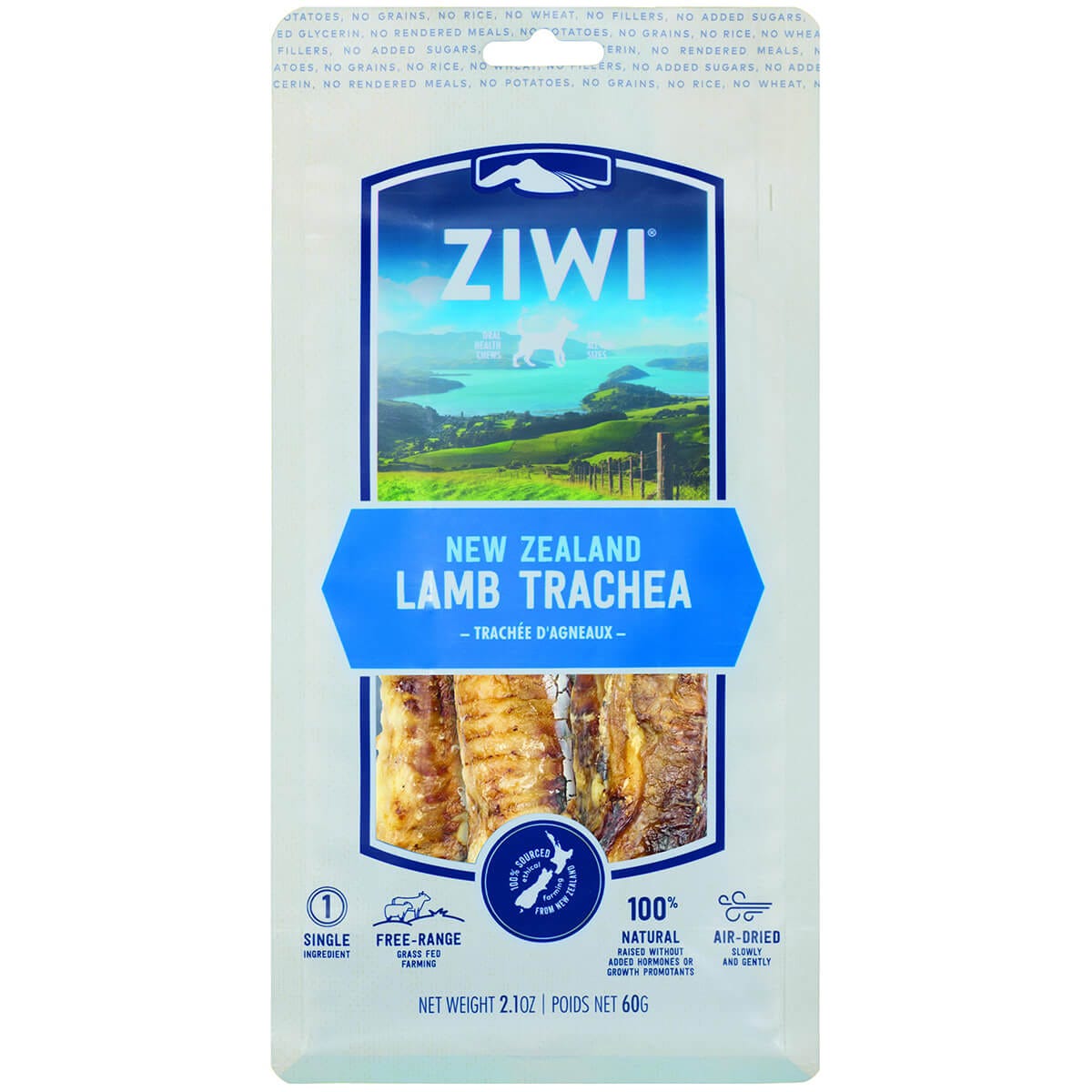 ZiwiPeak Dog Treat Lamb Trachea 60g