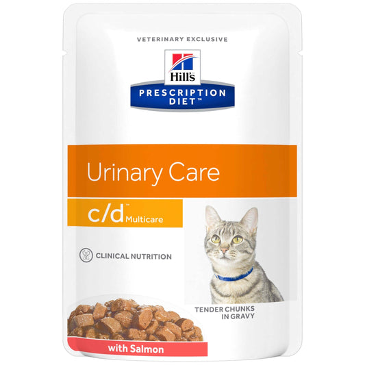 Hill'S Prescription Diet C/D Multicare Urinary Care Salmon Pouches Wet Cat Food 85G