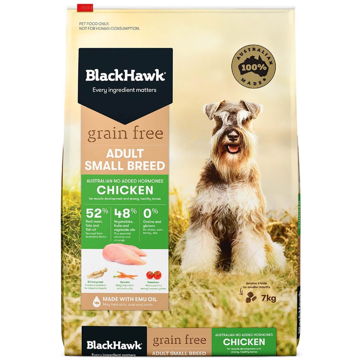 Black Hawk Grain Free Small Breed Adult Chicken Dry Dog Food 2.5Kg