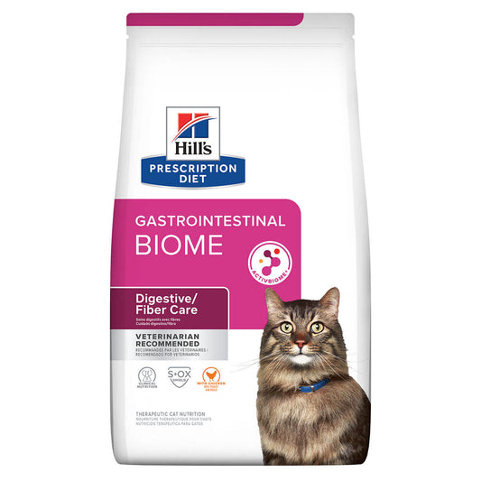 Hill'S Prescription Diet Gastrointestinal Biome Digestive Fibre Care Chicken Dry Cat Food 1.81Kg