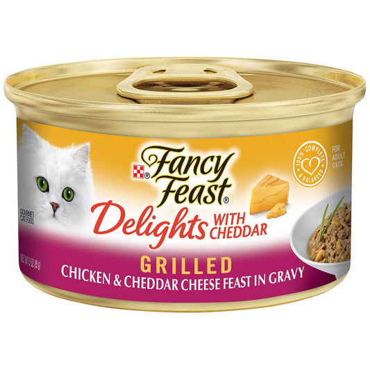 Fancy Feast Delights With Cheddar Grilled Chicken & Cheddar Cheese Wet Cat Food 85G