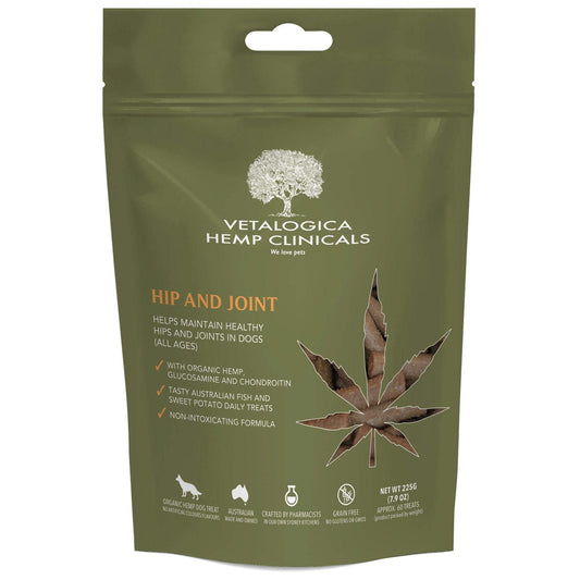 Vetalogica Hemp Clinicals Hip & Joint Dog Treats 225G