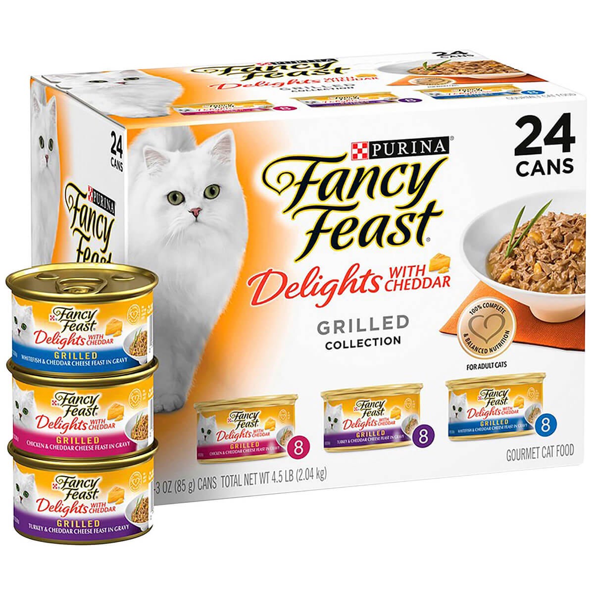 Fancy Feast Delights With Cheddar Grilled Chicken & Cheddar Cheese Wet Cat Food 85G