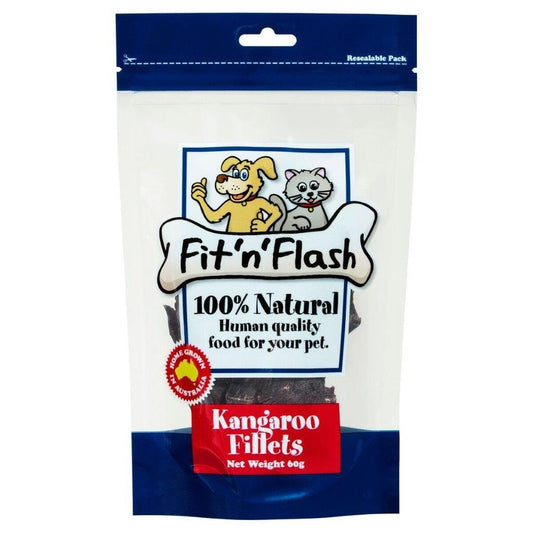 Fit 'N' Flash Kangaroo Fillet Dog Treats 120G