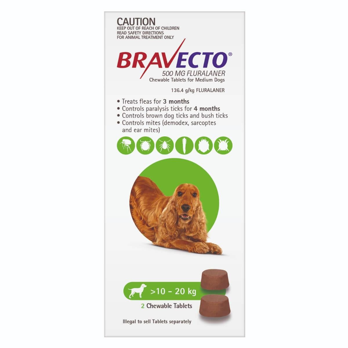 Bravecto Chew 10 20Kg Dog 3 Month Pack Best Friends Pets