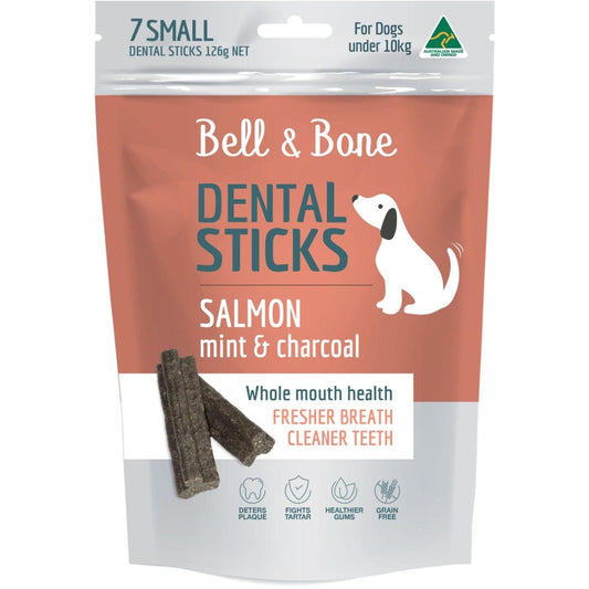 BELL&BONE Dental Stick Salmon Mint & Charcoal L