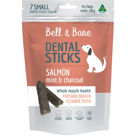 BELL&BONE Dental Stick Salmon Mint & Charcoal S