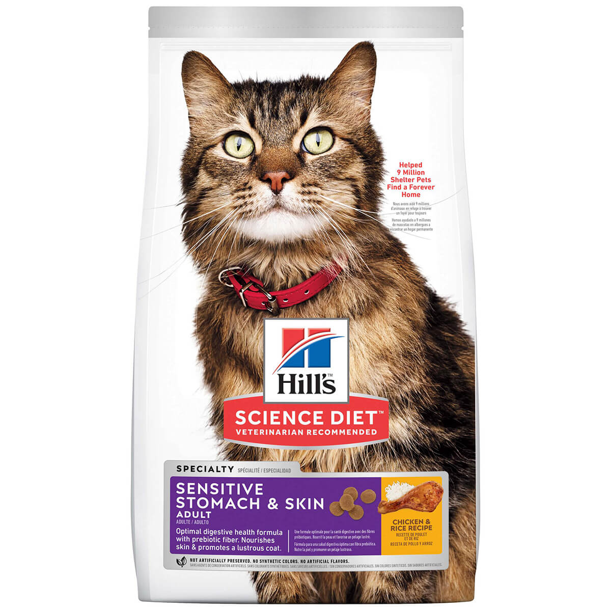 Hill'S Science Diet Sensitive Stomach & Skin Adult Dry Cat Food 3.17Kg