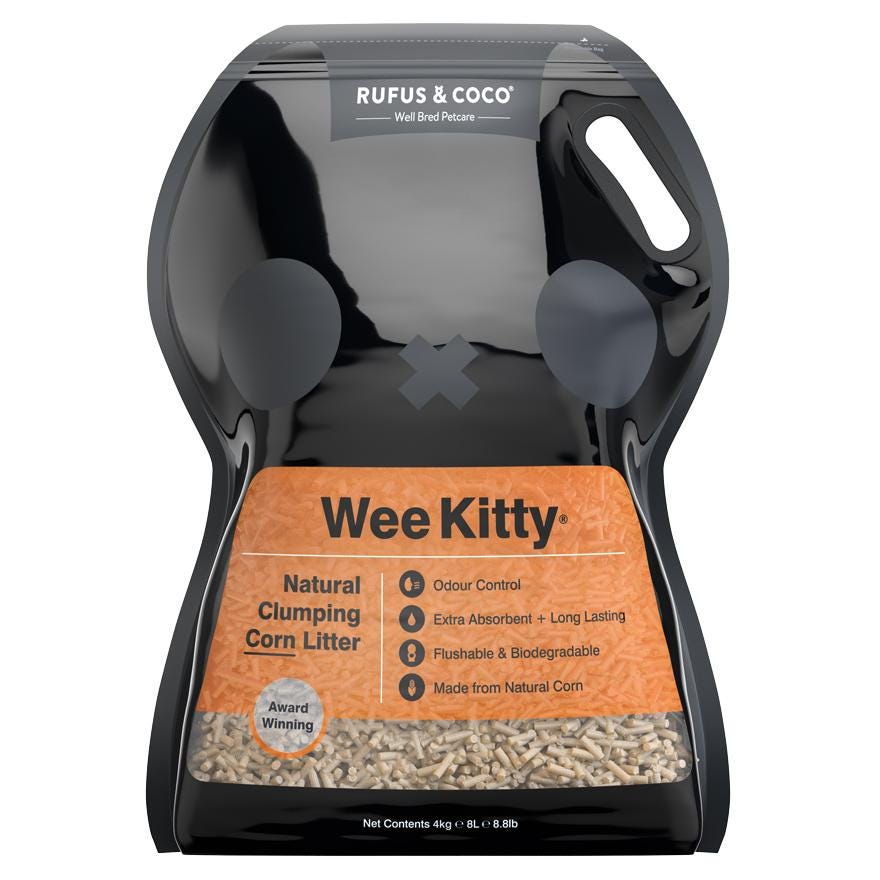 Wee Kitty Clumping Corn Litter 4Kg