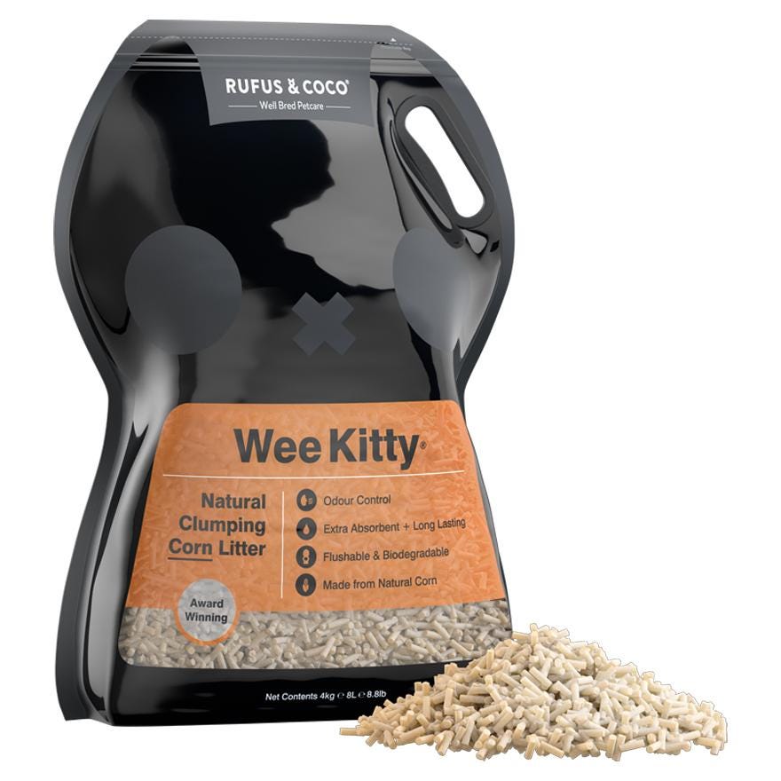 Wee Kitty Clumping Corn Litter 4Kg