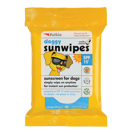 Petkin Doggy Sunwipes Spf15* 20Pk