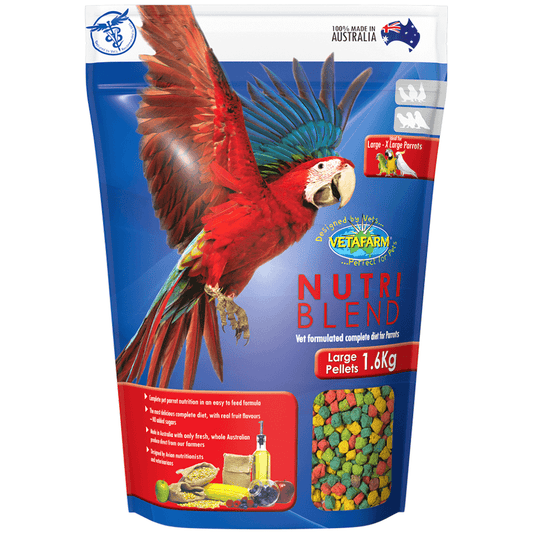 Vetafarm Nurtiblend Parrot Pellets Large 1.6Kg