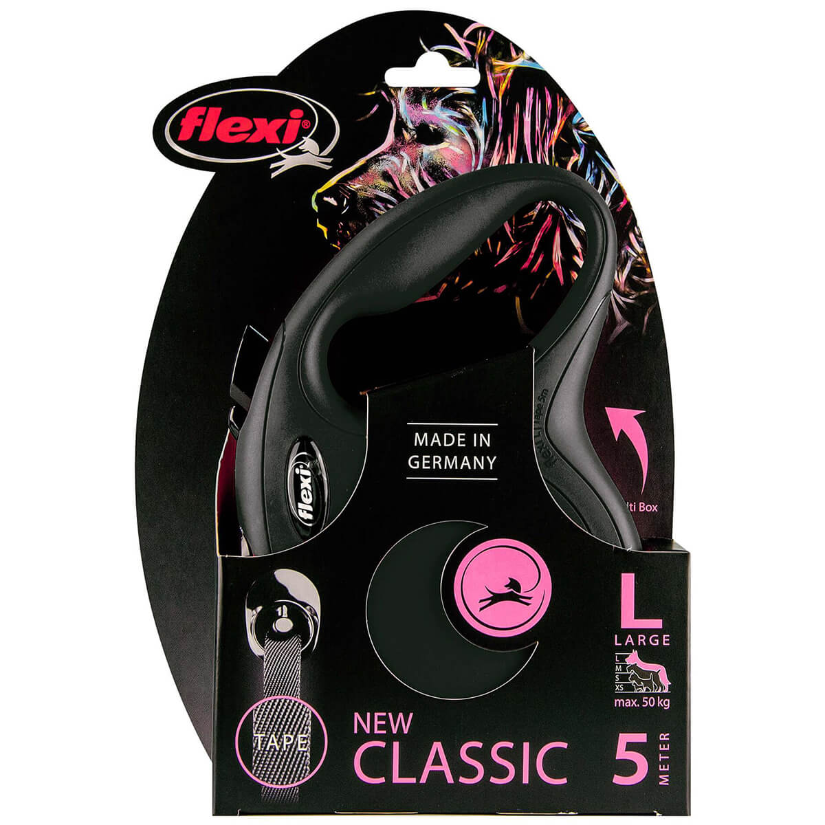 Flexi Classic Tape Black Large 5M