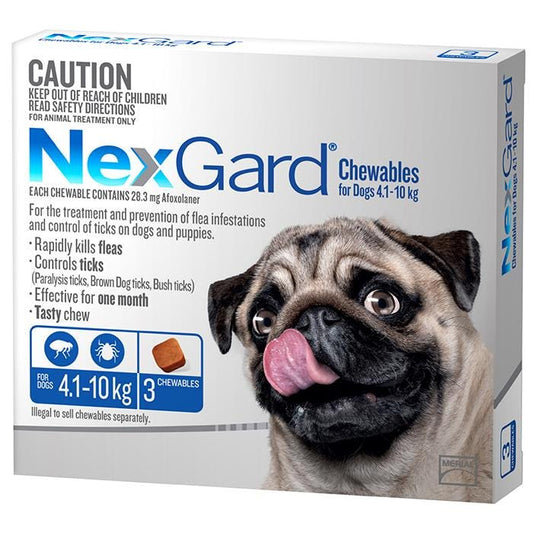 Nexgard Flea & Tick Treatment 4.1-10Kg Dog 6 Pack