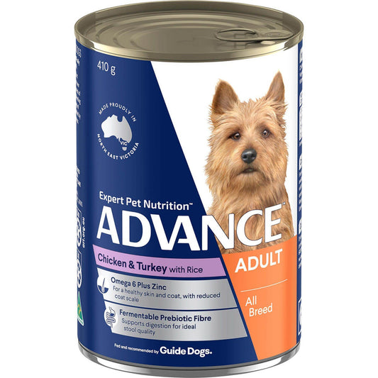 Advance Adult All Breed Chicken, Turkey And Rice Canned Dog Food 700Gm