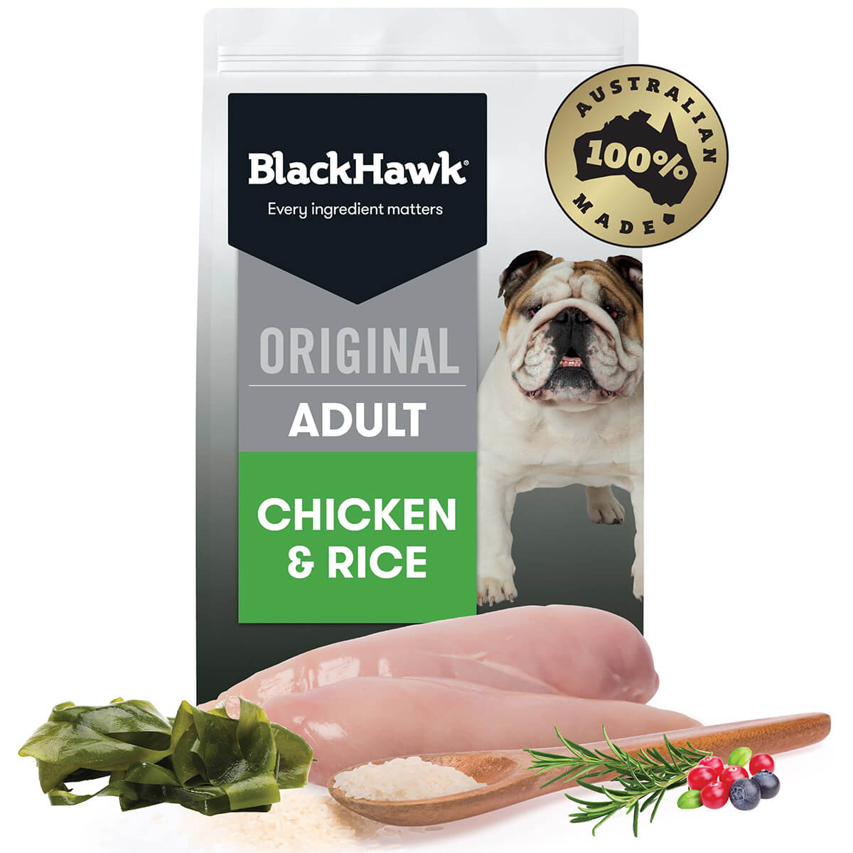 Black Hawk Adult Chicken & Rice Dry Dog Food 10Kg