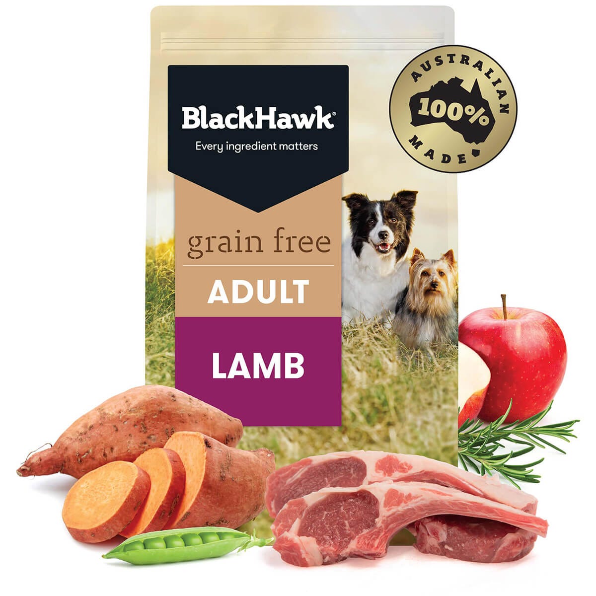 Black Hawk Grain Free Adult Lamb Dry Dog Food 2.5Kg