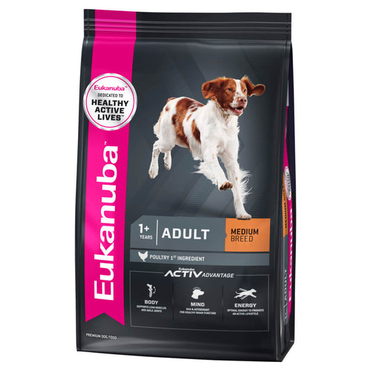 Eukanuba Medium Breed Adult Chicken Dry Dog Food 3Kg