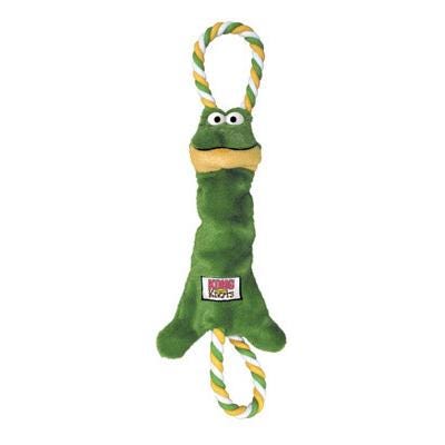 Kong Tugger Knots Frog Squeaky Dog Toy Green Medium/Large