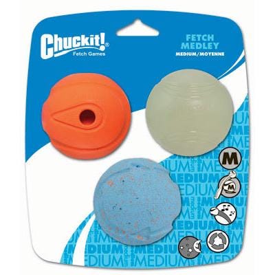 Chuckit Fetch Medley Medium 3Pk