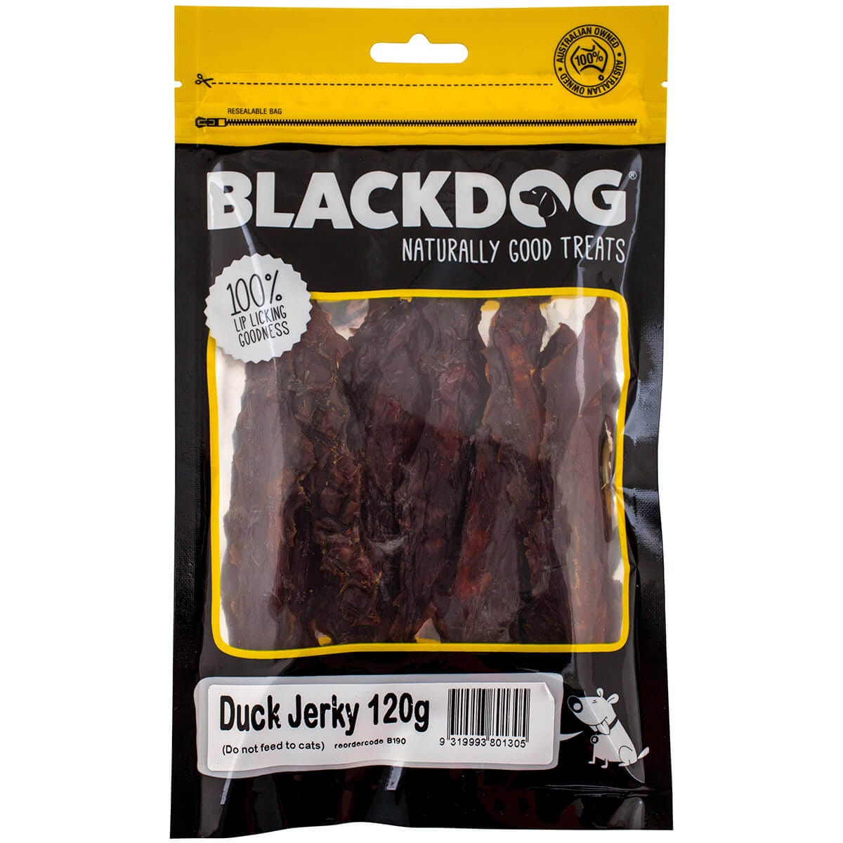 Black Dog Duck Jerky Dog Treats 1Kg