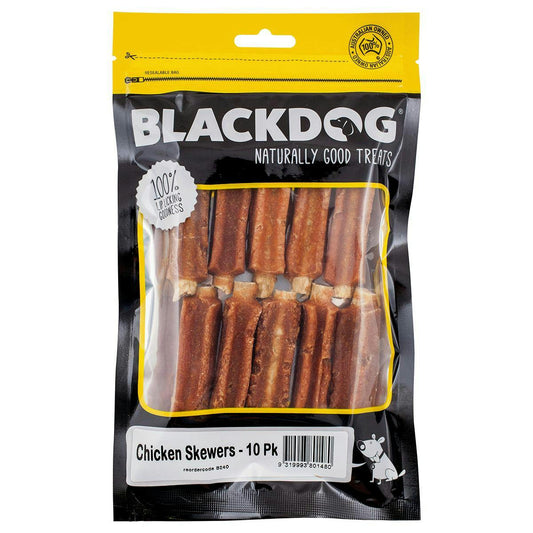 Black Dog Chicken Skewers Dog Treats 10 Pack