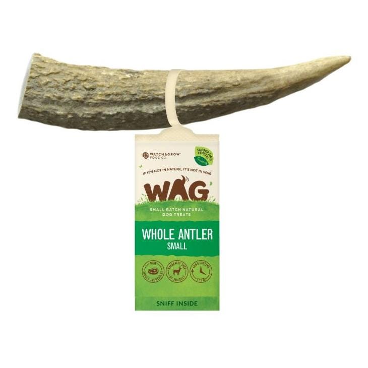 Wag Naturally Long Lasting Split Whole Deer Antler Dog Treat Large