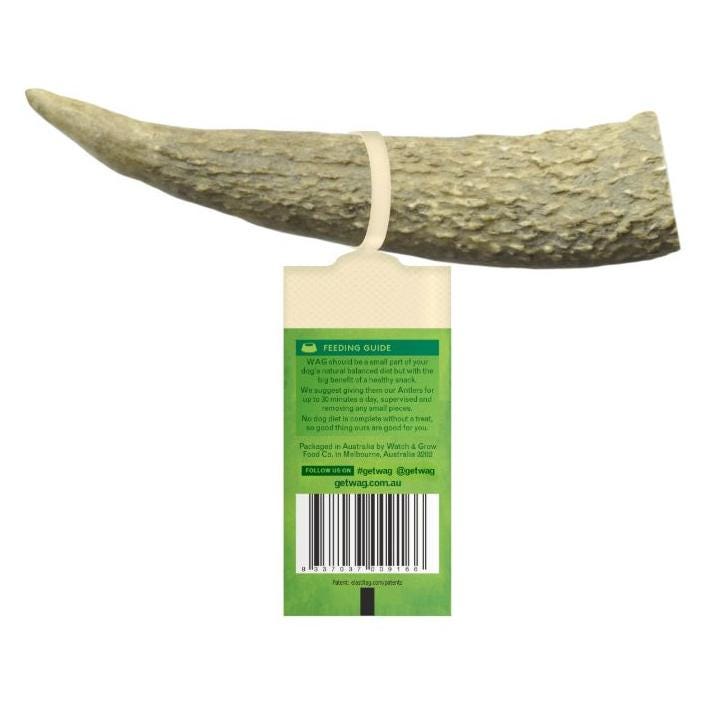 Wag Naturally Long Lasting Split Whole Deer Antler Dog Treat Large