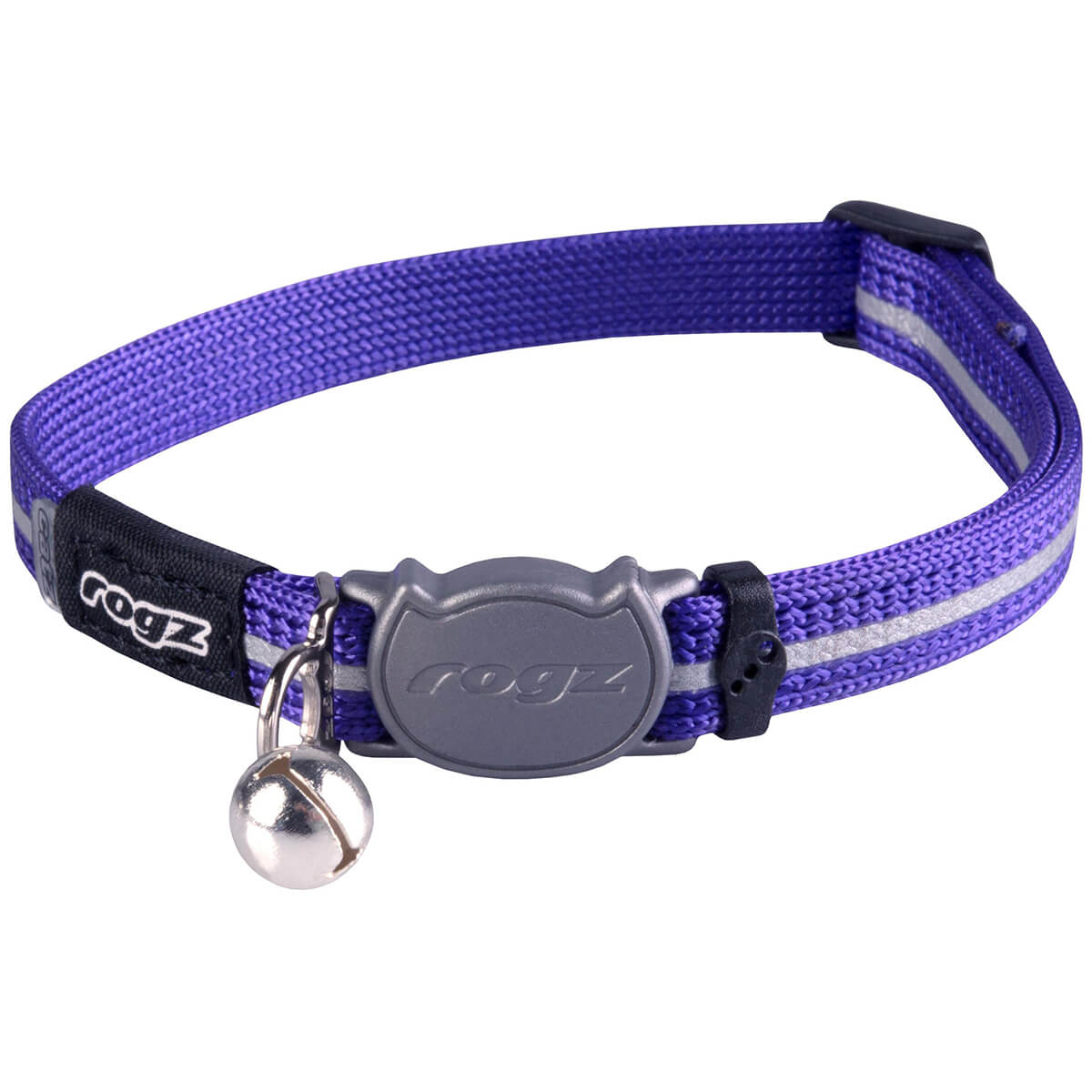 Rogz Alleycat Safeloc Collar Purple 11Mm