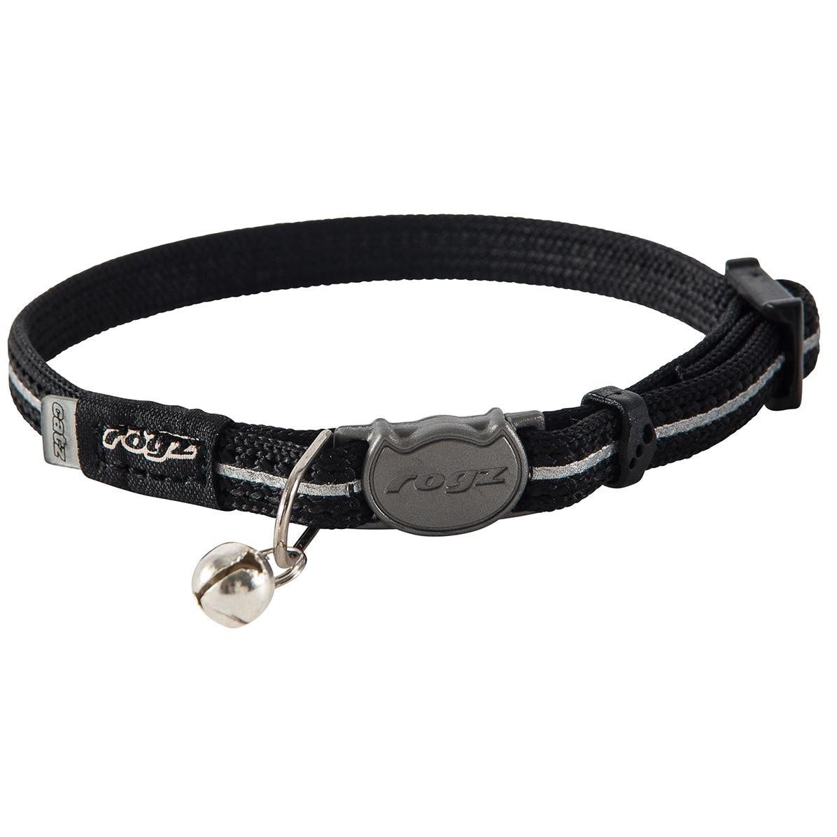 Rogz Alleycat Safeloc Collar Black 11Mm