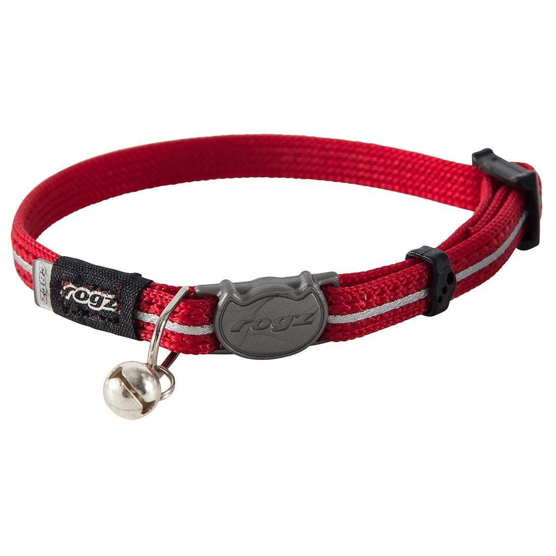 Rogz Alleycat Safeloc Collar Red 8Mm