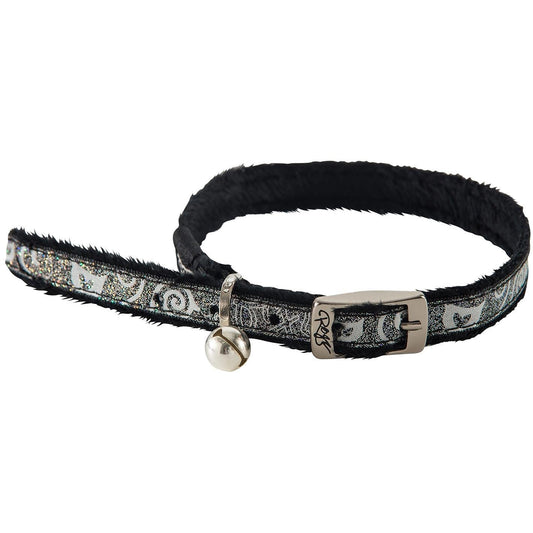 Rogz Sparklecat Pin Buckle Collar Black 11Mm