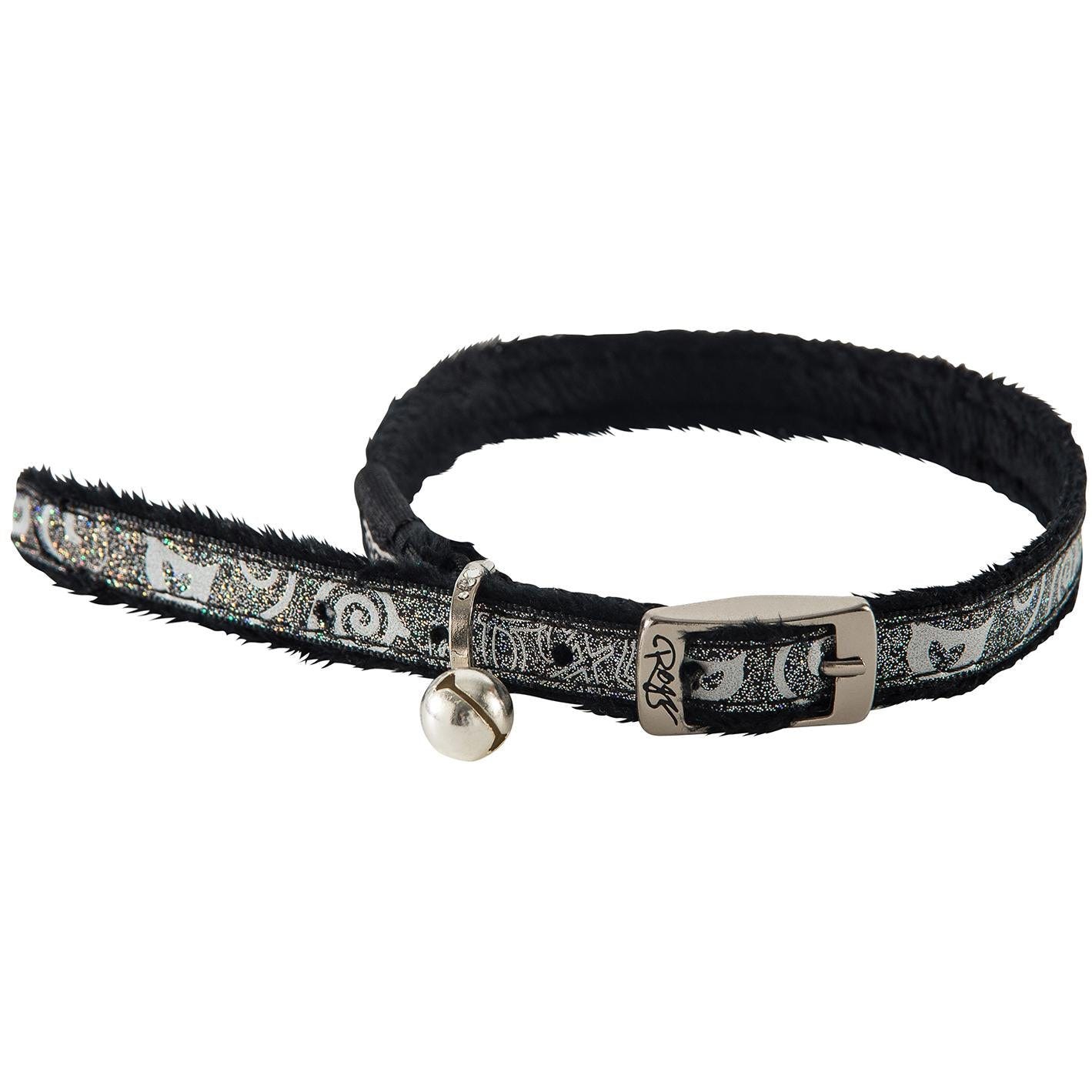 Rogz Sparklecat Pin Buckle Collar - Turq 8Mm