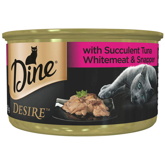 Dine Desire Tuna, Whitemeat & Snapper Wet Cat Food 85G