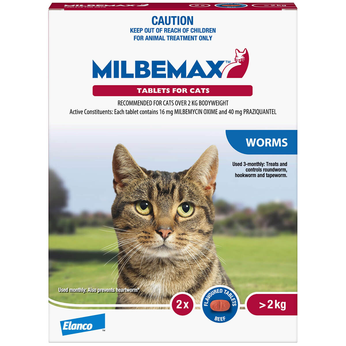 Milbemax Allwormer >2Kg Cat 2 Pack