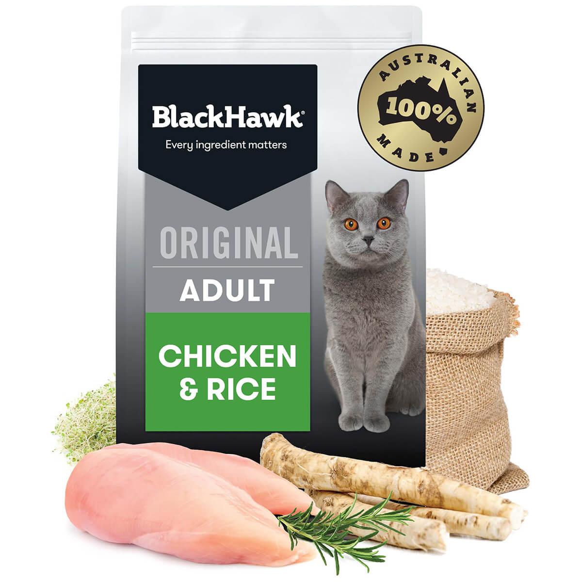 Black Hawk Original Adult Chicken Dry Cat Food 3Kg