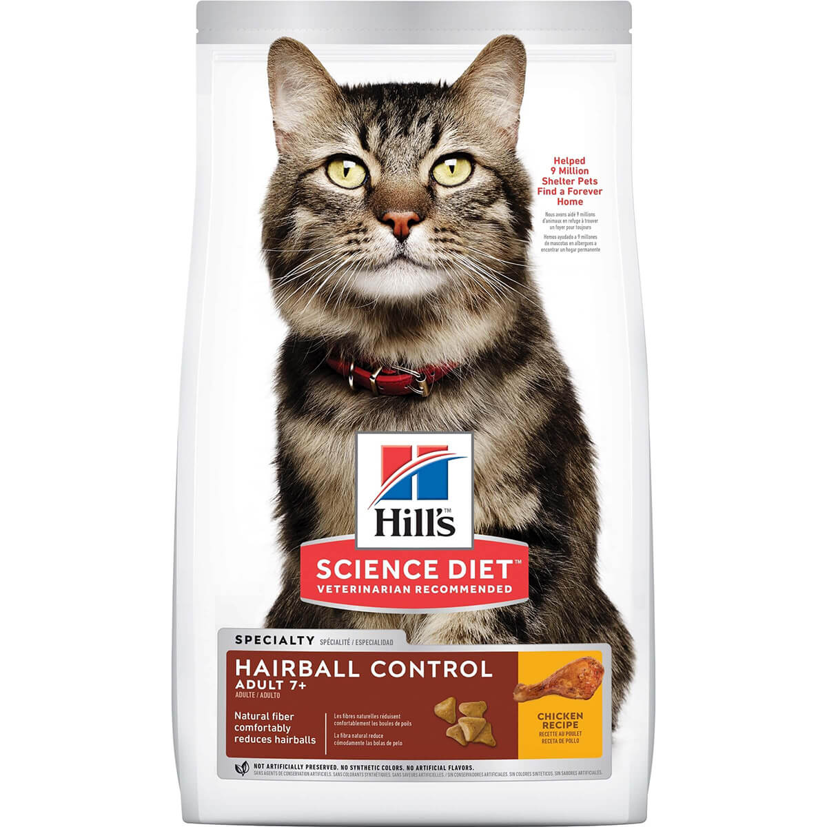 Hill'S Science Diet Adult 7+ Hairball Control Senior Dry Cat Food 2Kg