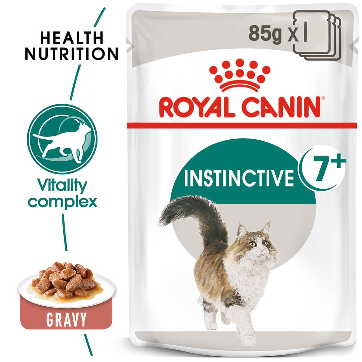 Royal Canin Instinctive 7+ Adult In Gravy Wet Cat Food 85G