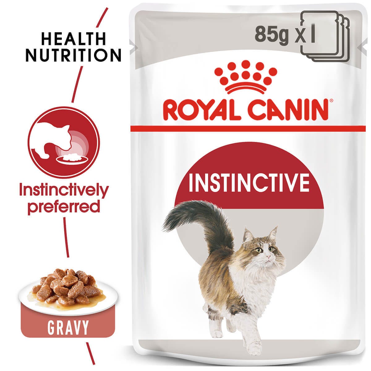 Royal Canin Instinctive Adult In Gravy Wet Cat Food 85G